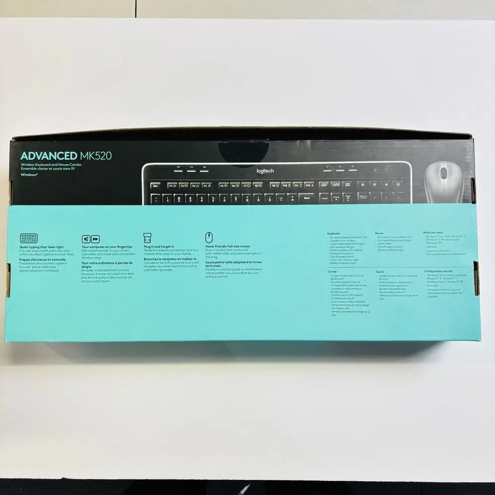 Logitech Wireless Keyboard K520 With Dongle And Box No Mouse. Nice Clean.